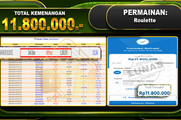 Roulette Rp 11.800.000