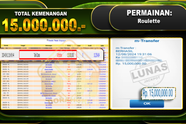 Roulette Rp 15.000.000