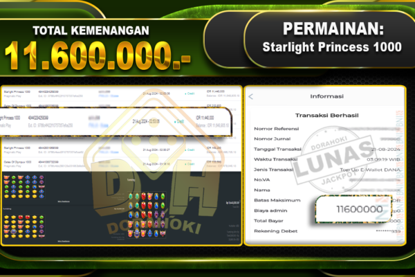 Starlight Princess 1000 Rp.11.600.000