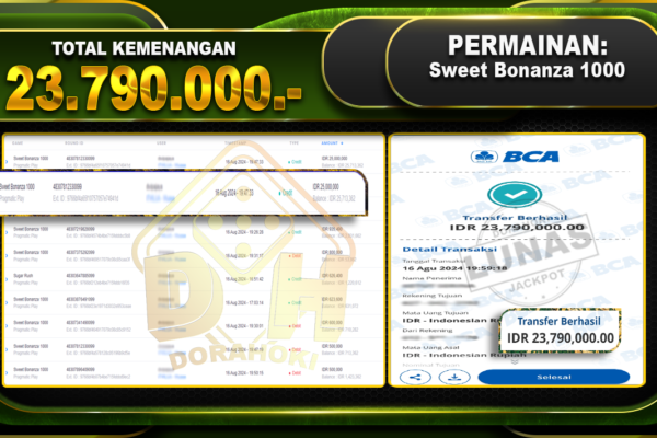 Sweet Bonanza 1000 Rp 23.790.000