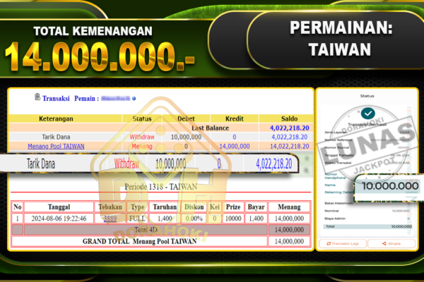 TAIWAN Rp.14.000.000