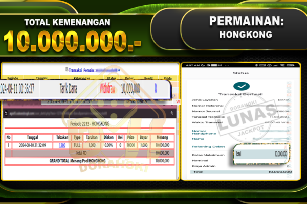 TOGEL HONGKONG Rp 10.000.000