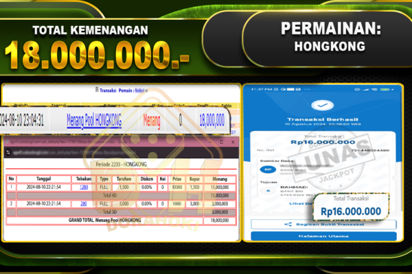 TOGEL HONGKONG Rp 18.000.000