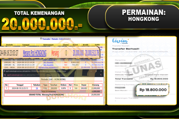 TOGEL HONGKONG Rp 20.000.000