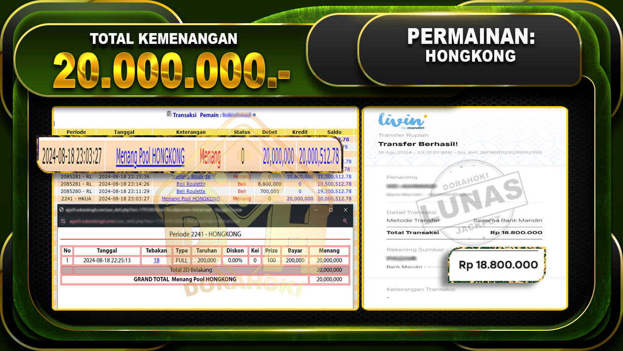 TOGEL HONGKONG Rp 20.000.000