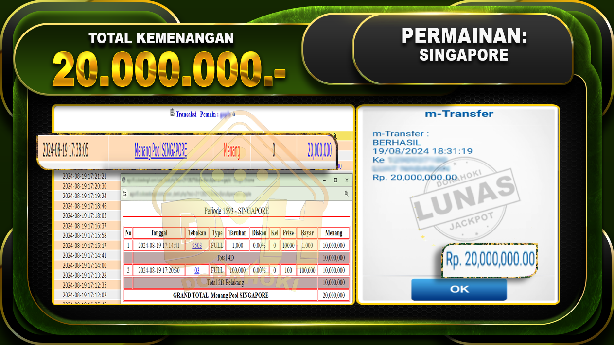 TOGEL SINGAPORE Rp 20.000.000