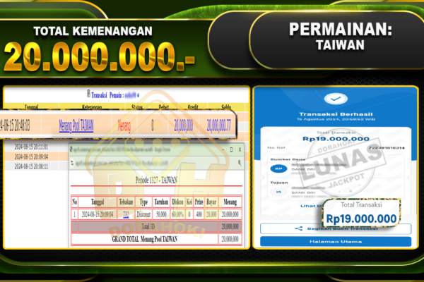 TOGEL TAIWAN Rp 20.000.000