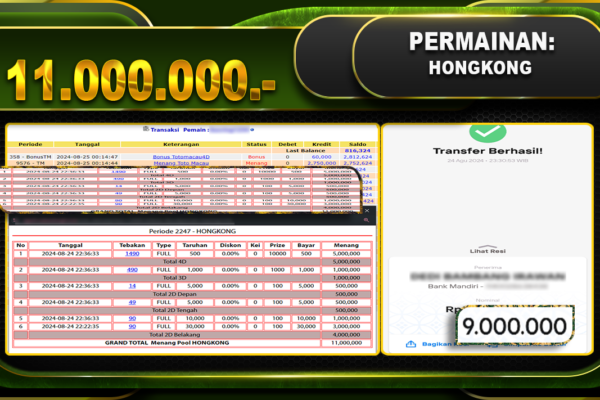 TOGEL HONGKONG Rp11.000.000