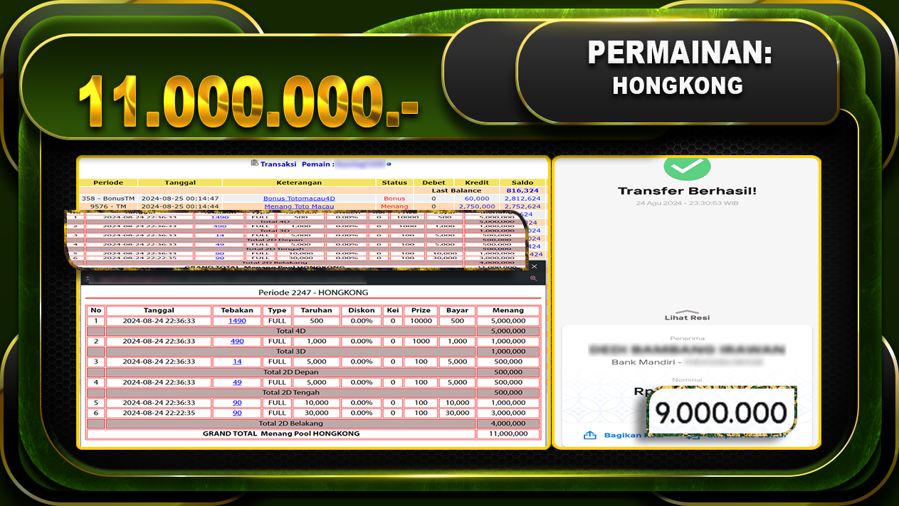 TOGEL HONGKONG Rp11.000.000