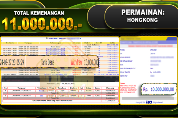 TOGEL HONGKONG Rp11.000.000