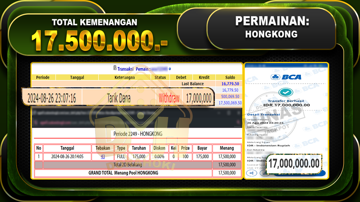 TOGEL HONGKONG Rp17.500.000