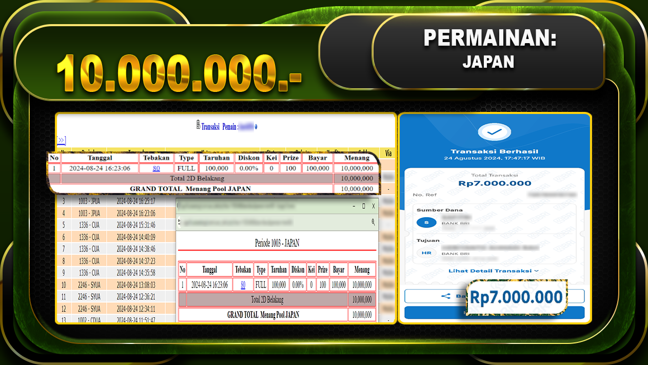 TOGEL JAPAN Rp 10.000.000