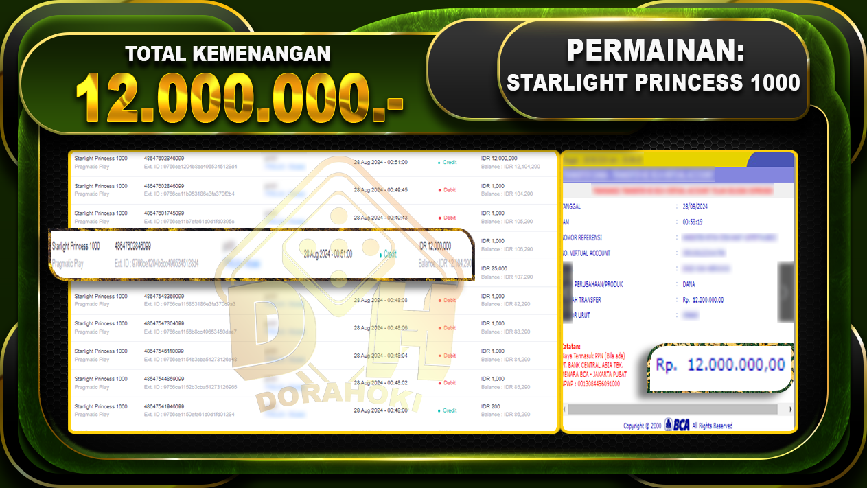 Starlight Princess 1000 Rp.12.000.000