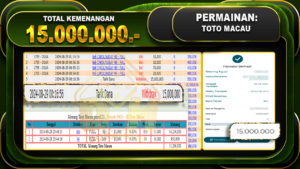 TOGEL TOTOMACAU Rp.15.000.000