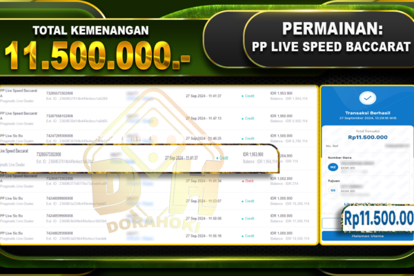 PP Live Speed Baccarat Rp.11.500.000