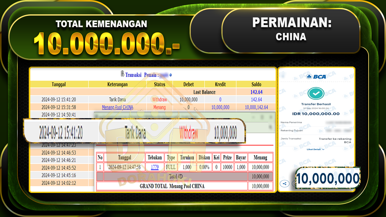 TOGEL CHINA Rp 10.000.000