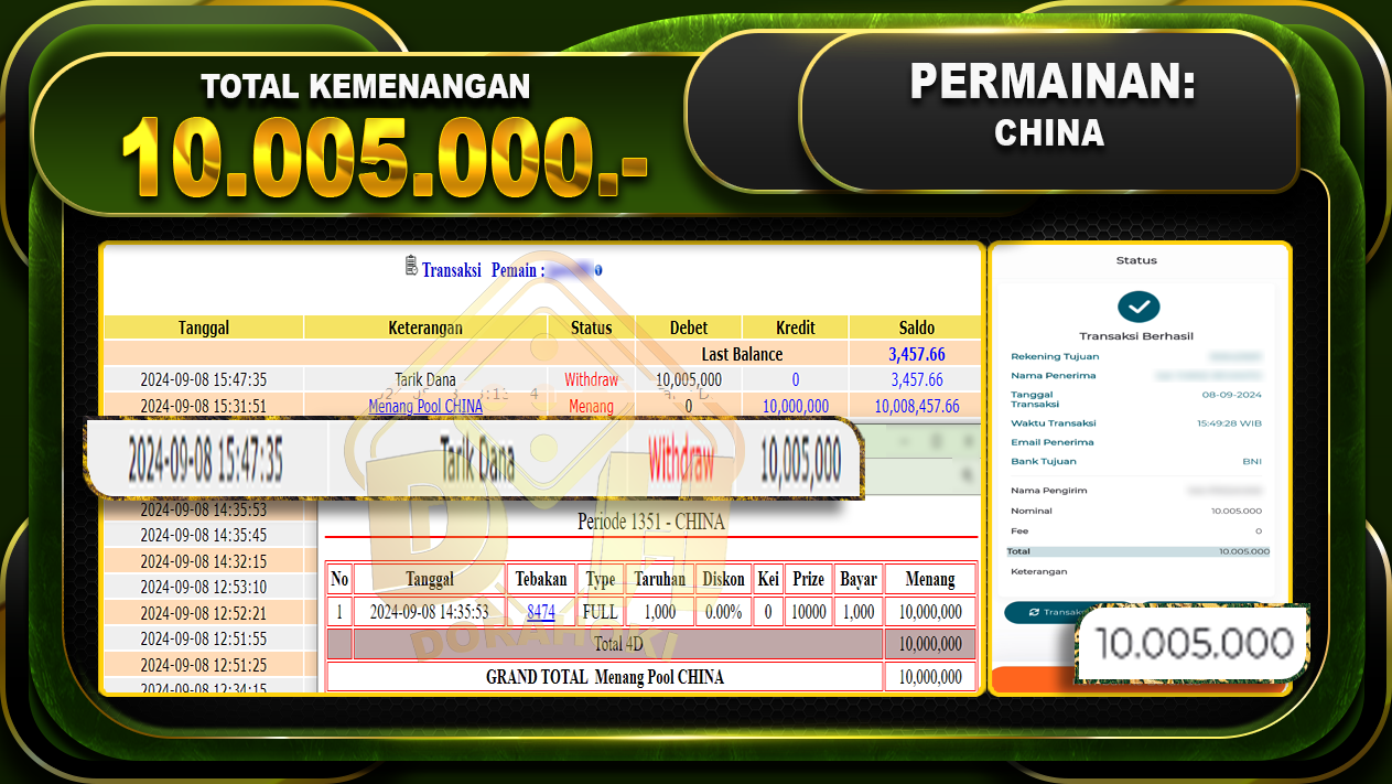 TOGEL CHINA Rp.10.005.000