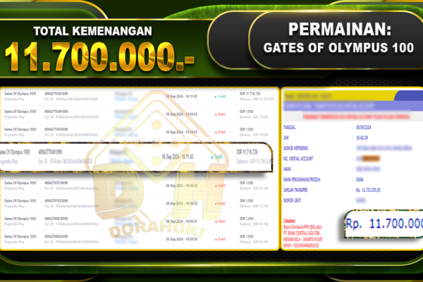 Gates Of Olympus 1000 Rp. 11.700.000