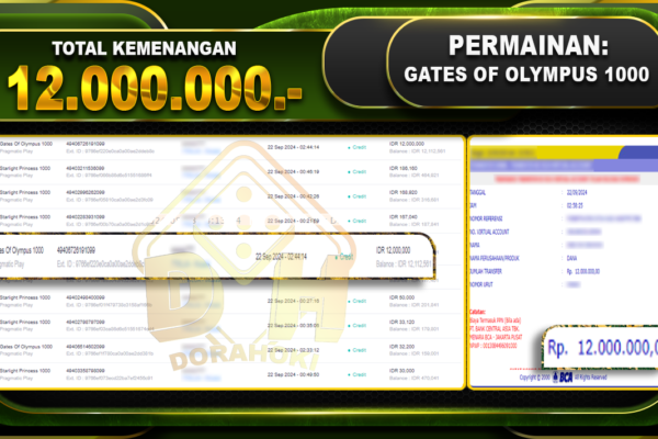 Gates Of Olympus 1000 Rp.12.000.000