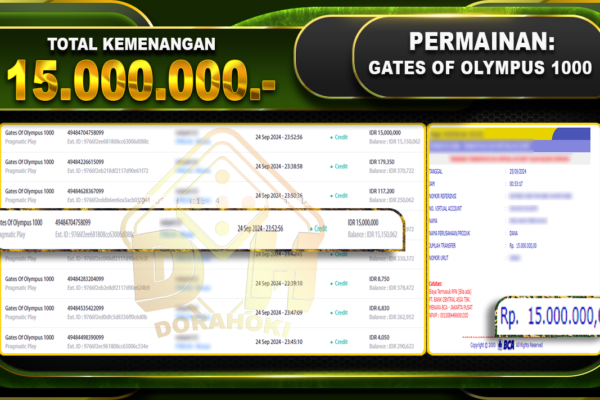 Gates Of Olympus 1000 Rp.15.000.000