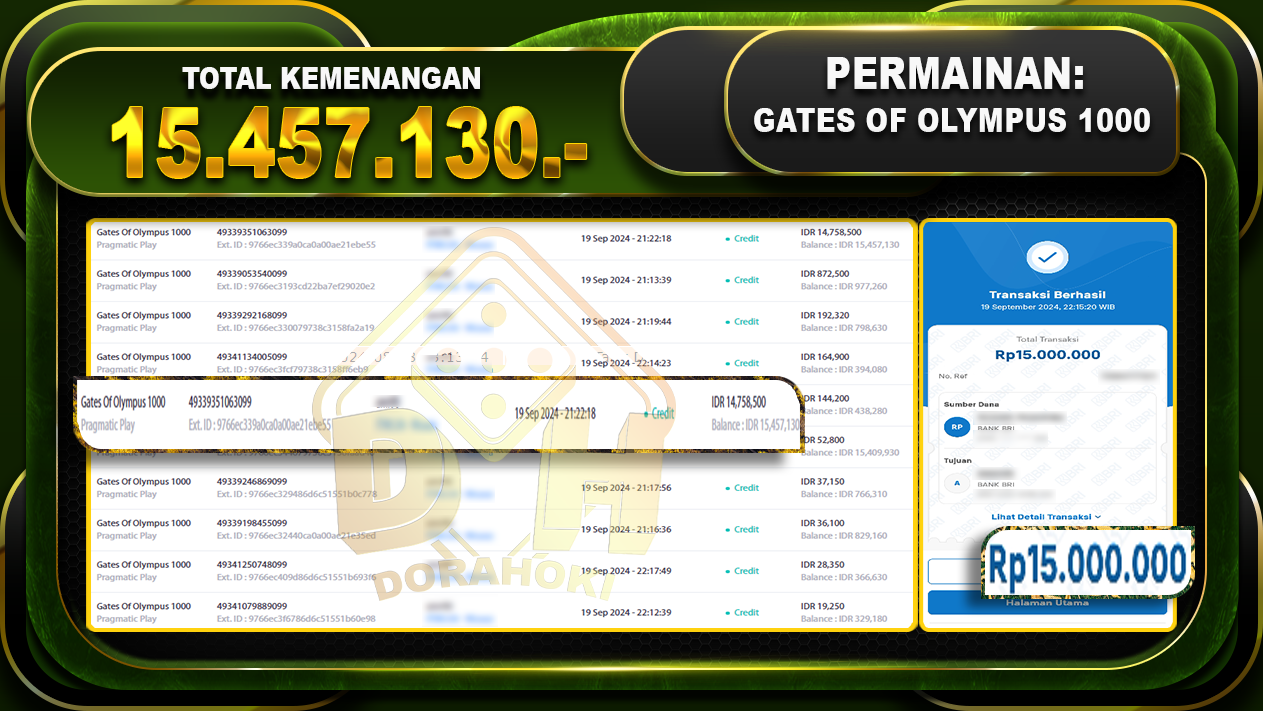 Gates Of Olympus 1000 Rp.15.457.130