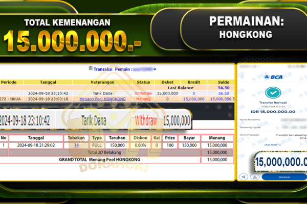 TOGEL HONGKONG Rp.15.000.000