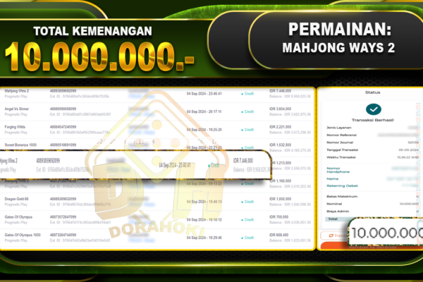 Mahjong Wins 2 Rp.10.000.000