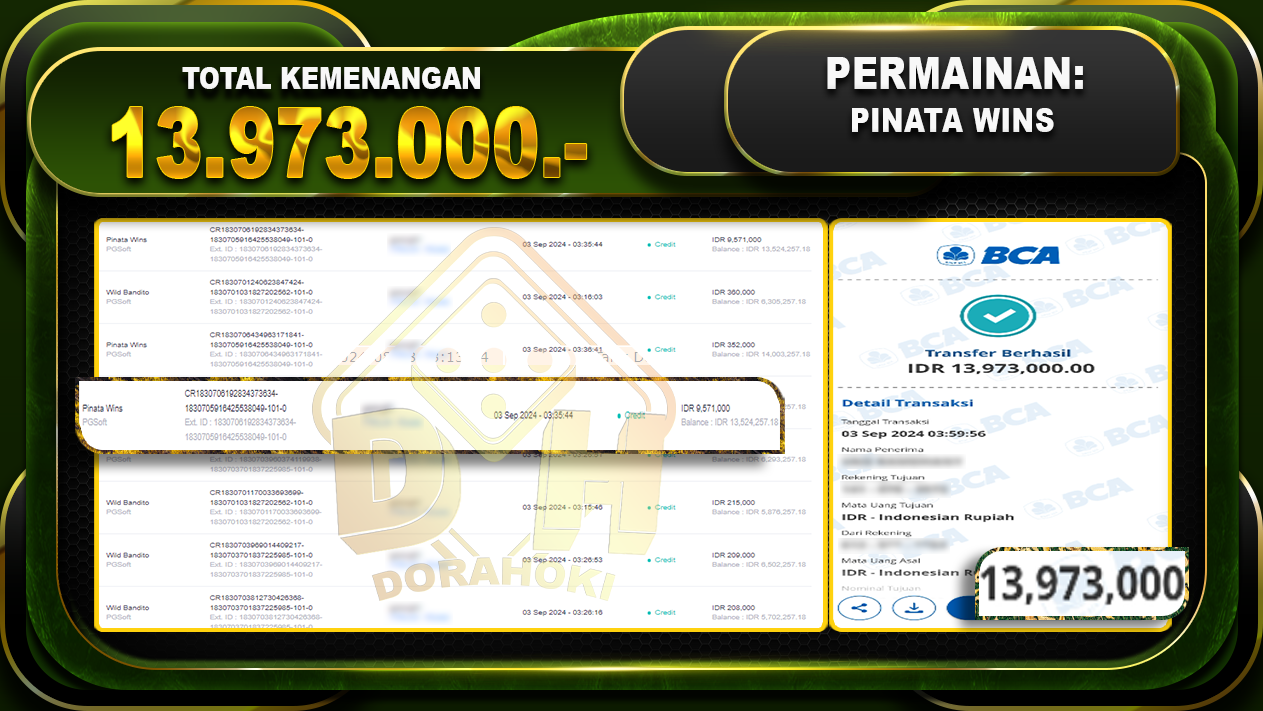 Pinata Wins Rp13.973.000