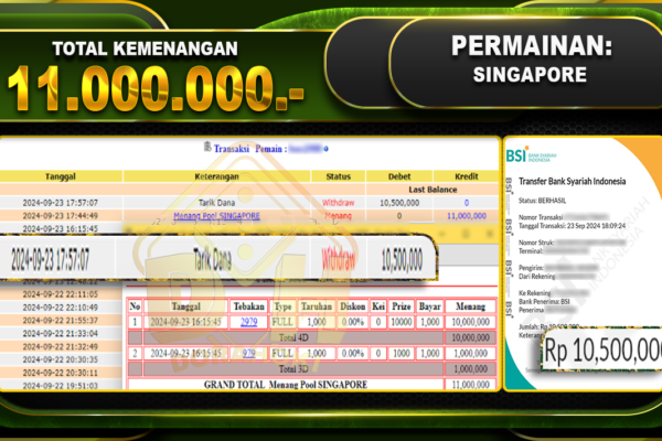 TOGEL SINGAPORE Rp.11.000.000