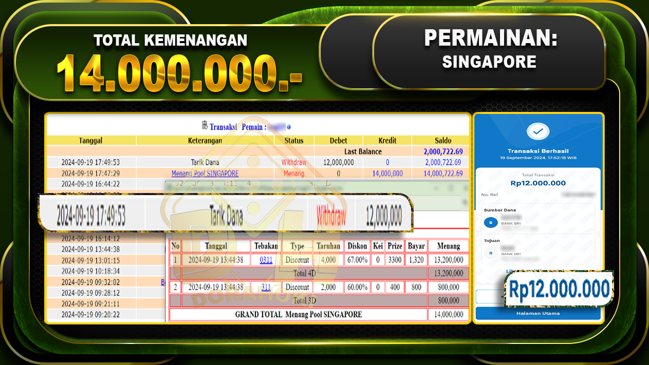 TOGEL SINGAPORE Rp.14.000.000