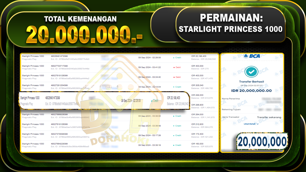 Starlight Princess 1000 Rp 20.000.000