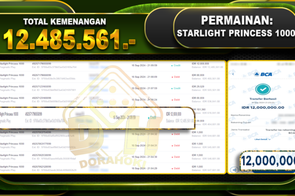 Starlight Princess 1000 Rp. 12.485.561