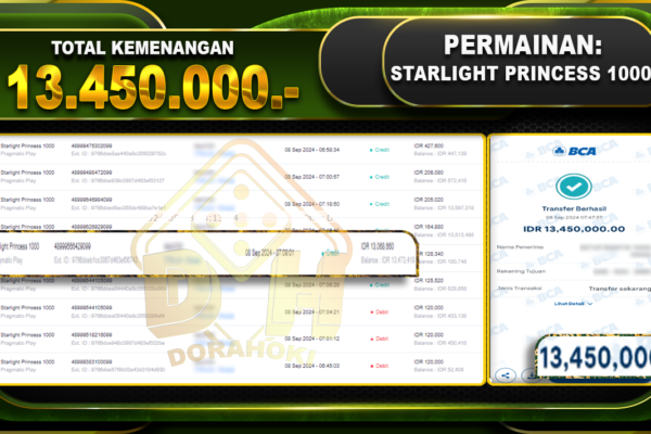 Starlight Princess 1000 Rp. 13.450.000