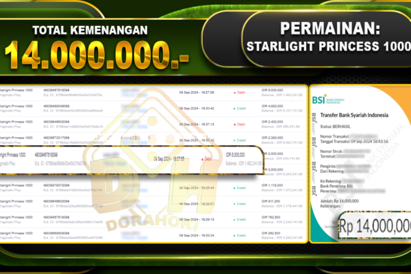 Starlight Princess 1000 Rp 14.000.000