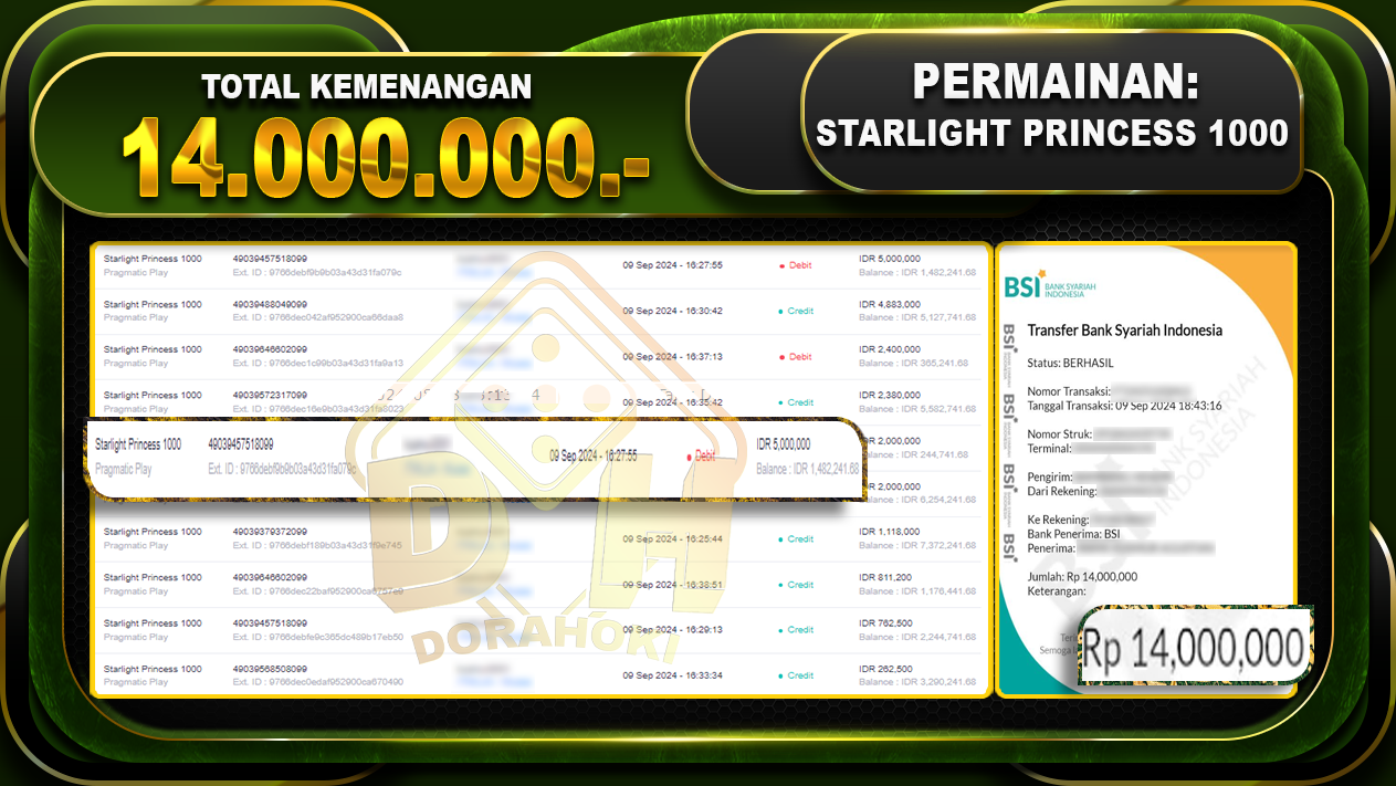 Starlight Princess 1000 Rp 14.000.000