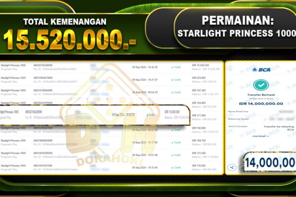 Starlight Princess 1000 Rp 15.520.000