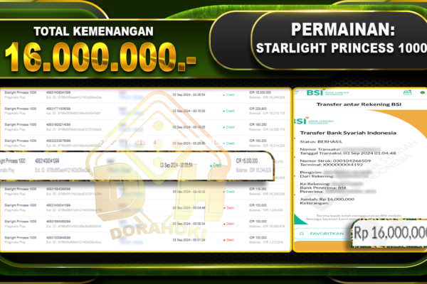 Starlight Princess 1000 Rp 16.000.000