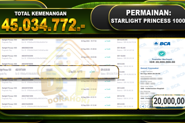 Starlight Princess 1000 Rp 45.034.772