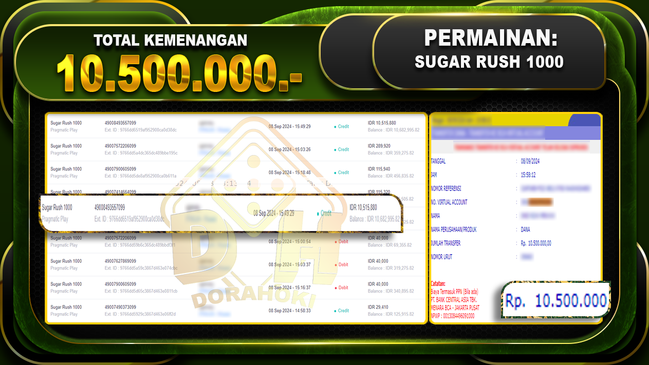 Sugar Rush 1000 Rp 10.500.000