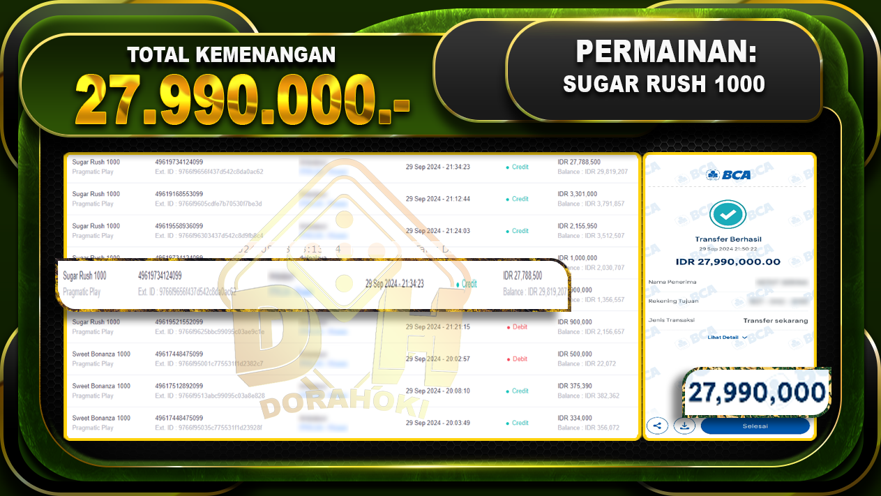 Sugar Rush 1000 Rp.27.990.000