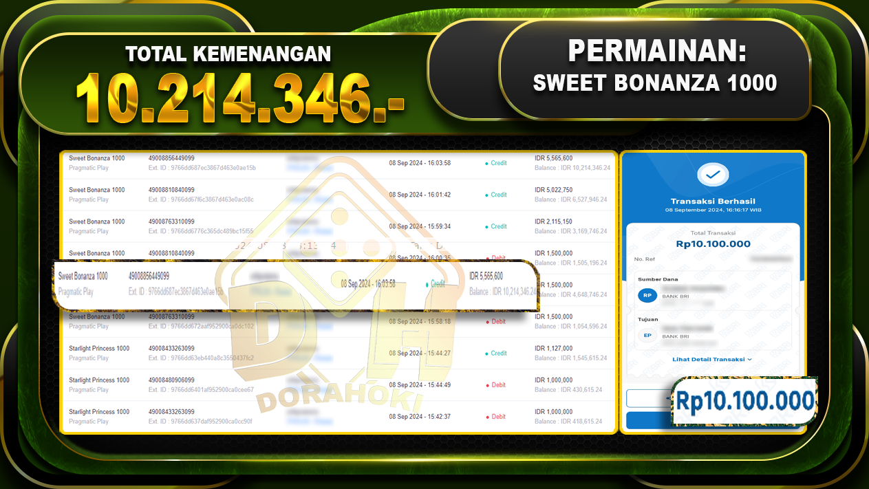 Sweet Bonanza Rp 10.214.346