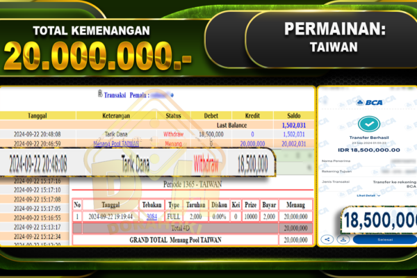 TOGEL TAIWAN Rp.20.000.000