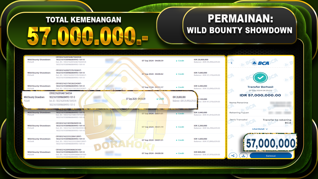 Wild Bounty Showdown Rp. 57.000.000