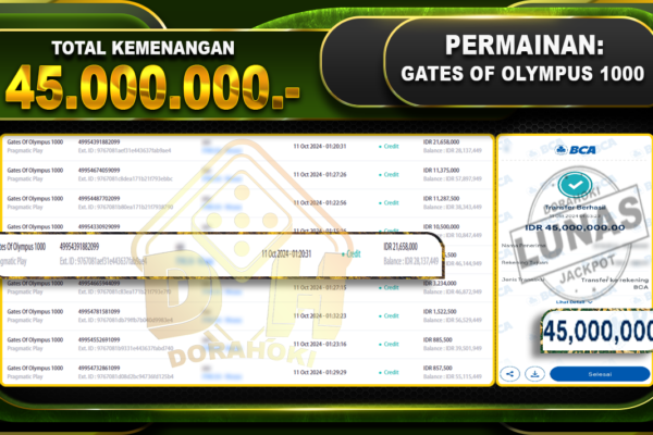 Gates Of Olympus 1000 Rp.45.000.000