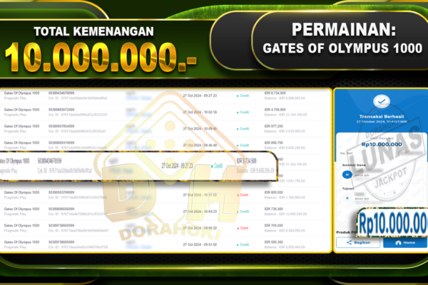 Gates Of Olympus 1000 Rp.10.000.000