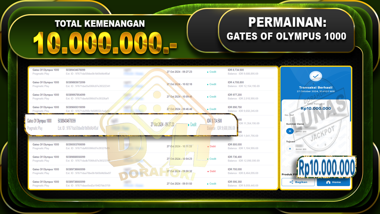 Gates Of Olympus 1000 Rp.10.000.000