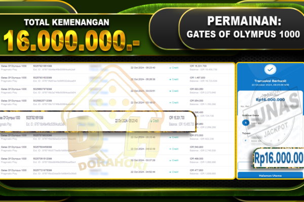 Gates Of Olympus 1000 Rp.16.000.000