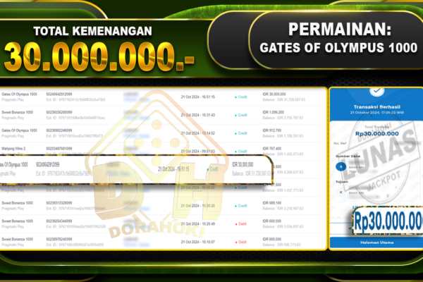 Gates Of Olympus 1000 Rp.30.000.000