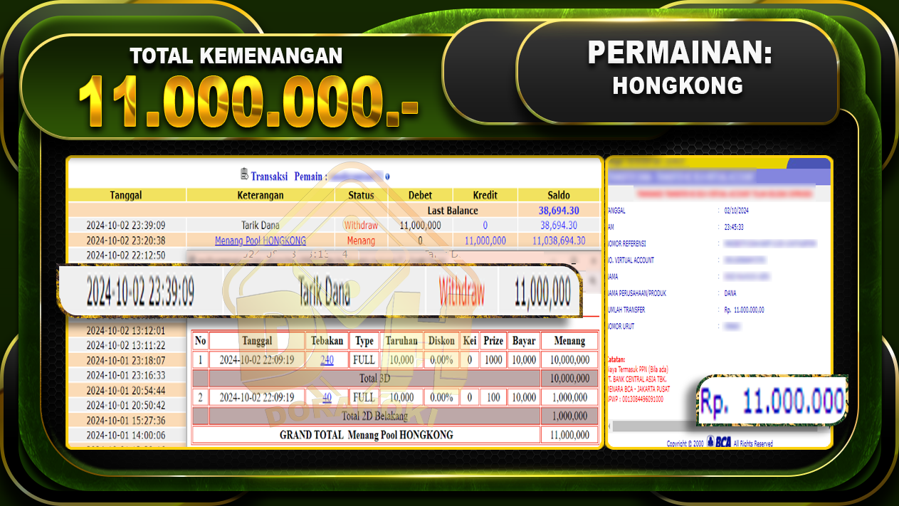 TOGEL HONGKONG Rp.11.000.000