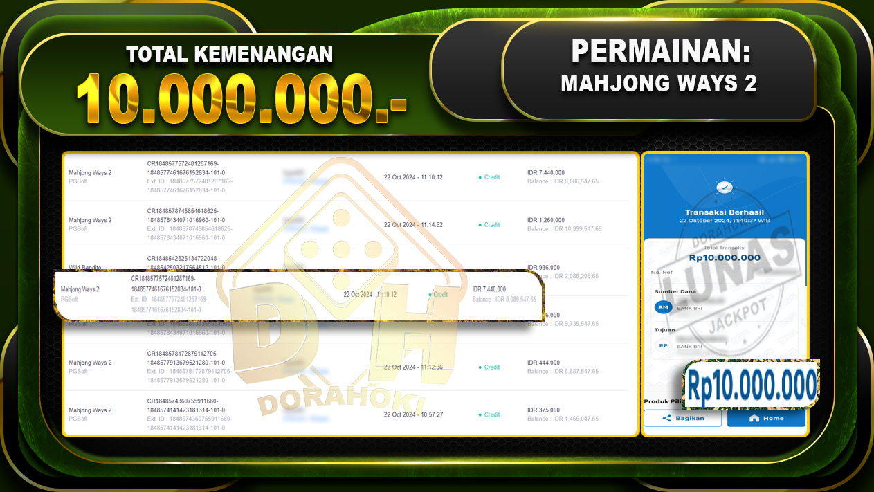 Mahjong Ways 2 Rp.10.000.000